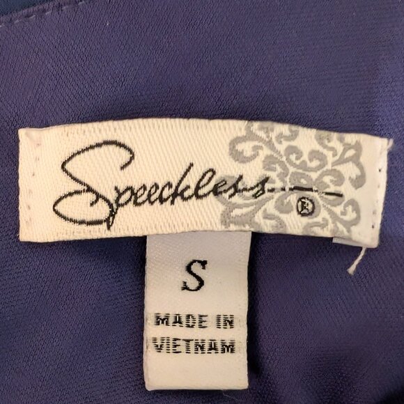 Speechless Chevron Pattern Mini Dress Flutter Sleeves Elastic Waist Size Small - Picture 8 of 10